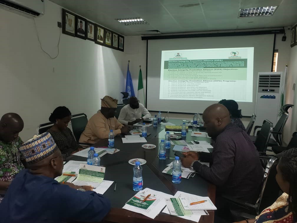 DAY 1: Members of the Secretariat deliberating on Electoral Integrity Promotion Alliance Programs and Projects